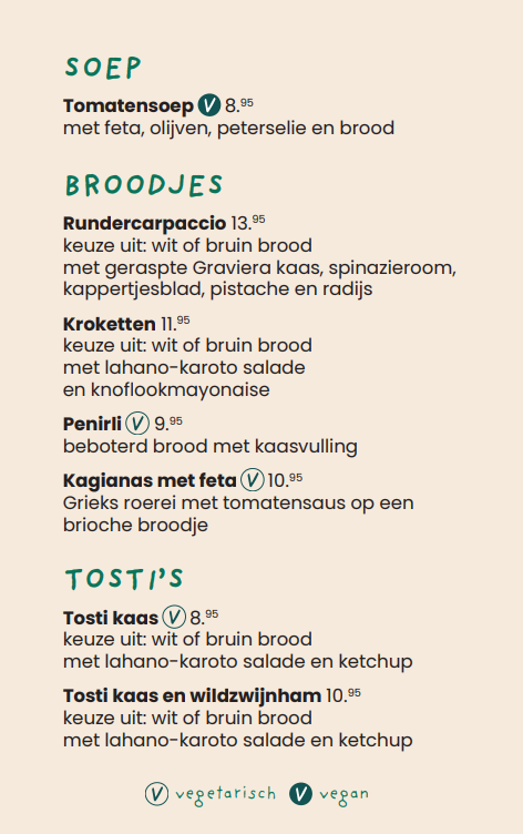 Milo lunch menu Nederlands 1224
