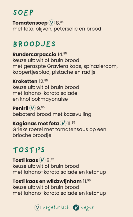 Milo lunch menu Nederlands 1224